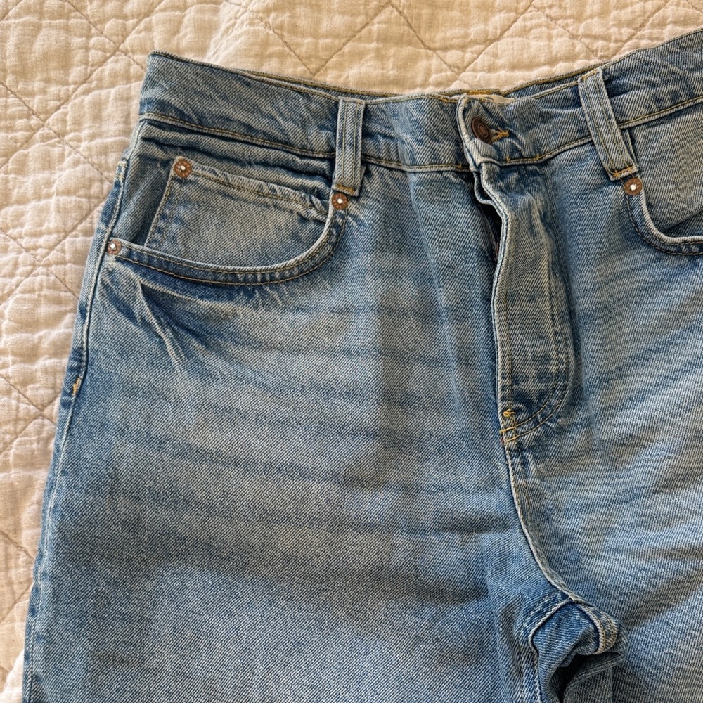 FREE PEOPLE WIDE LEG CROPPED JEAN